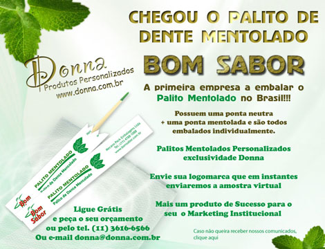 Palito de dente mentolado